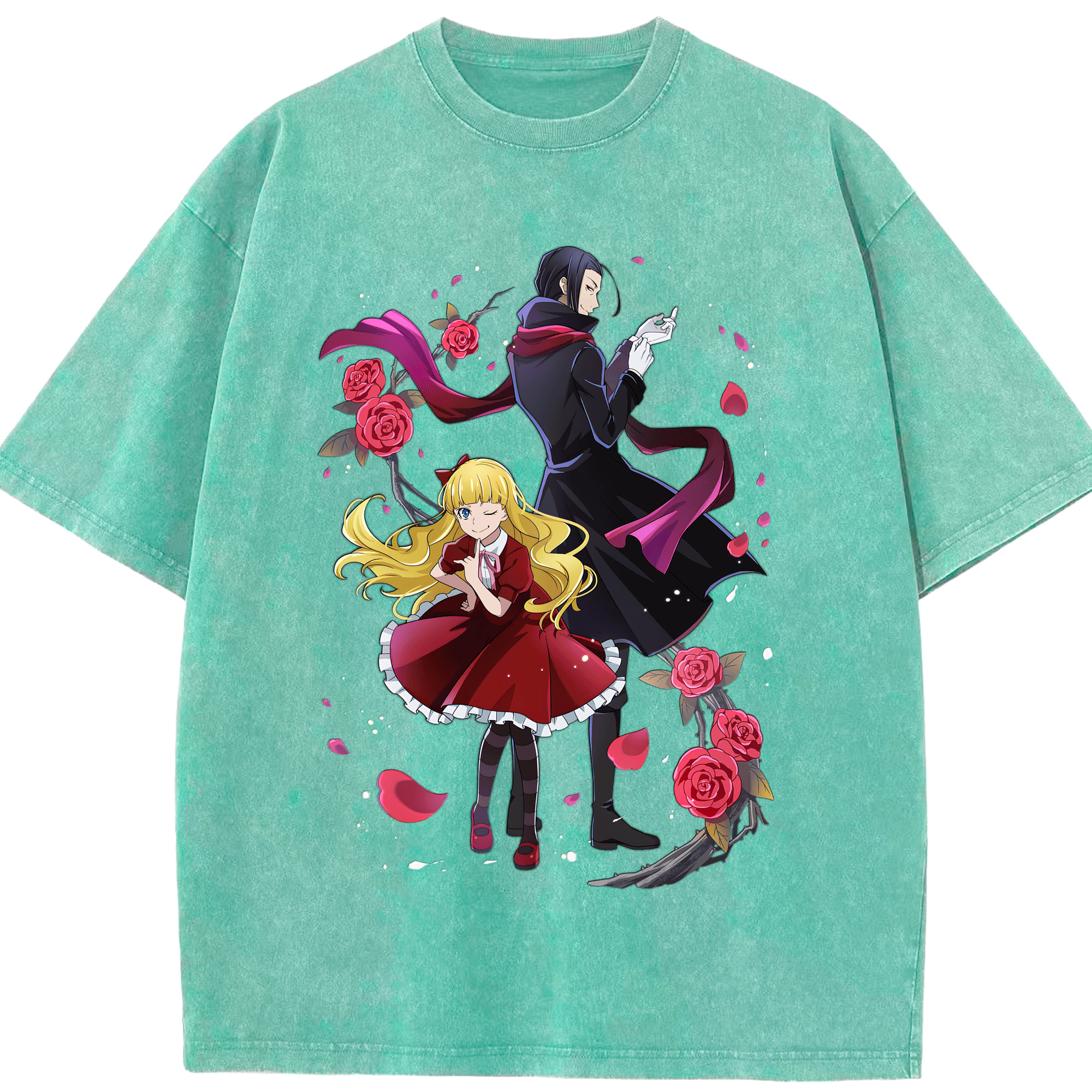 （画像用） 文豪ストレイドッグス Bungo Stray Dogs 綿100% ヴィンテージ風 半袖Tシャツ（フロントプリント）